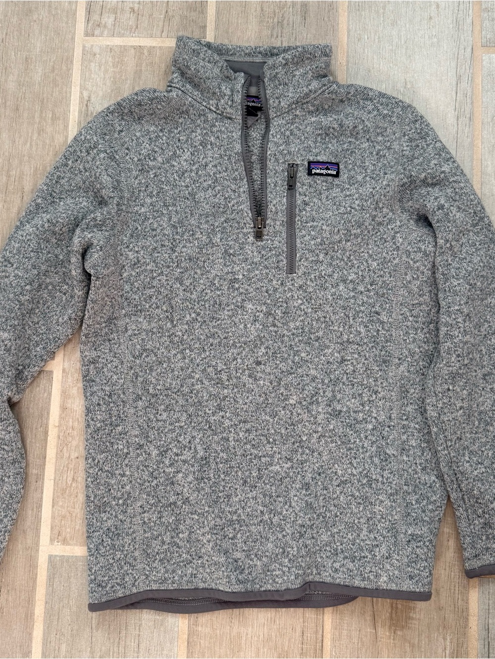 Patagonia Kids Gray Quarter-Zip Fleece Pullover